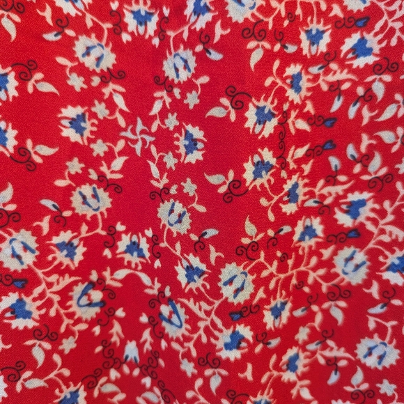 Max Studio high low cherry red blue white floral skirt size XL - NWT - Picture 4 of 8